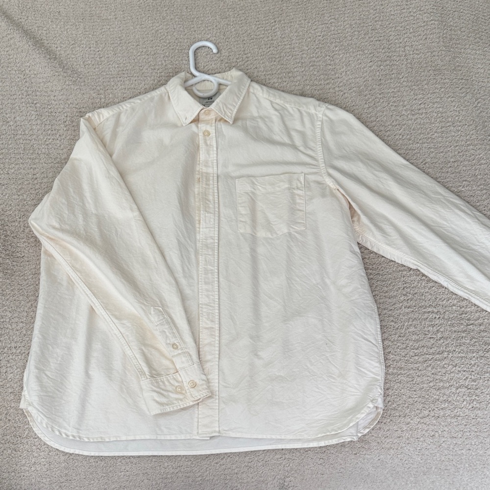 H&M Off-White Regular Fit Shirt
